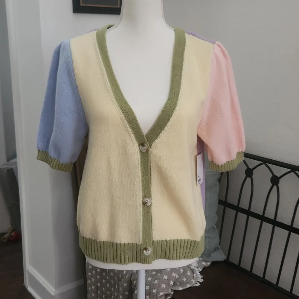 Colorblock Spring Cardigan - Picture 1 of 5